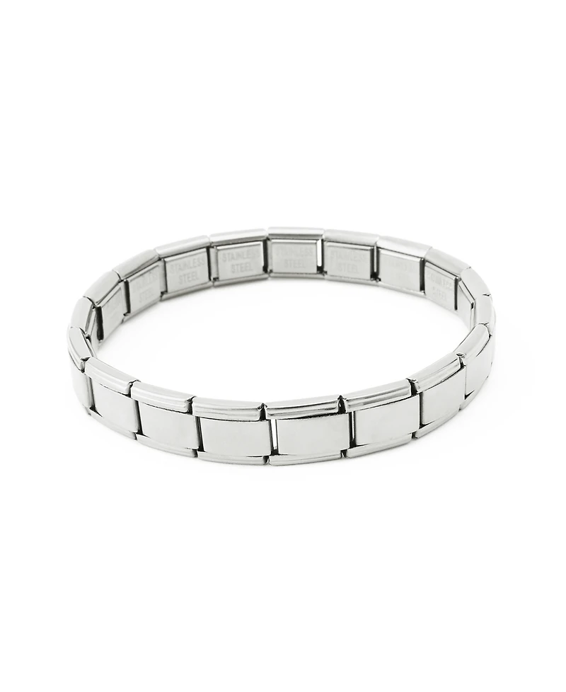 Steve Madden Cubic Zirconia Silver-Tone Stretch Bracelet