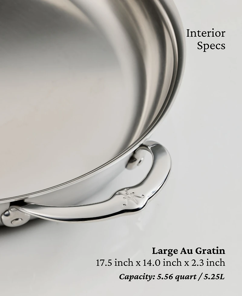 Hestan Provisions Large Clad Stainless-Steel Oval Roaster