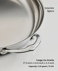 Hestan Provisions Large Clad Stainless-Steel Oval Roaster