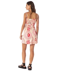 Maaji Women's Astra Square-Neck Tropical-Print Mini Dress