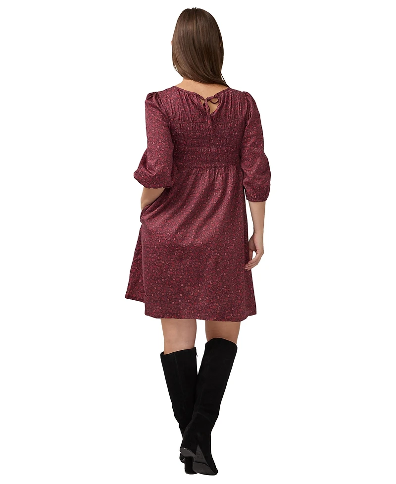 Ingrid + Isabel Women's Smocked Paisley Cotton Dress