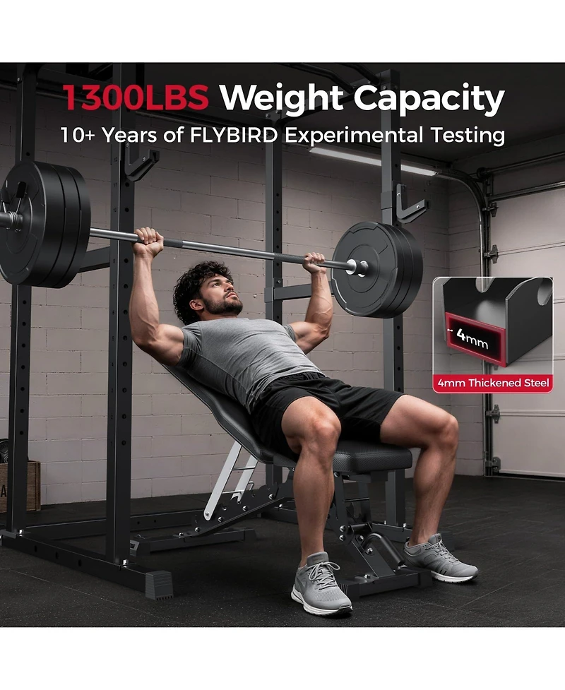 Fed Fitness Sportsroyals Weight Bench, 1300LBS Commercial Adjustable Weight Bench