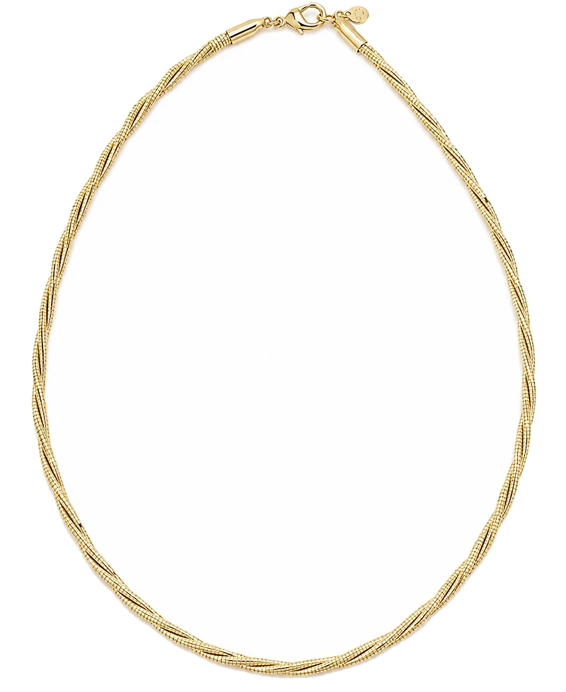 And Now This Silver Plated or 18k Gold Brass Twisted Snake Chain Necklace