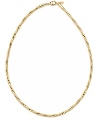 And Now This Silver Plated or 18k Gold Brass Twisted Snake Chain Necklace