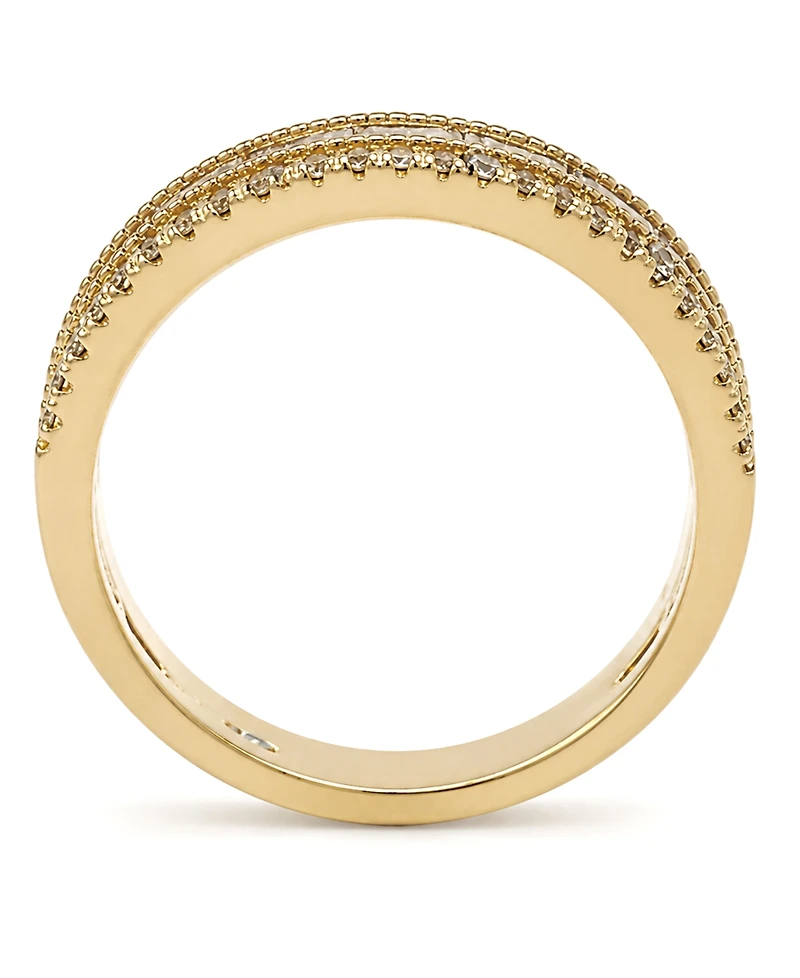 And Now This Cubic Zirconia Double Row Ring