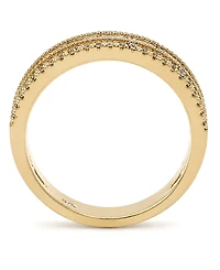 And Now This Cubic Zirconia Double Row Ring