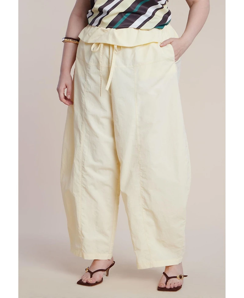 Eloquii Women's Foldover Tie Waist Pant