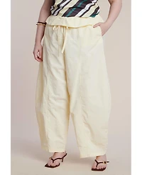 Eloquii Women's Foldover Tie Waist Pant