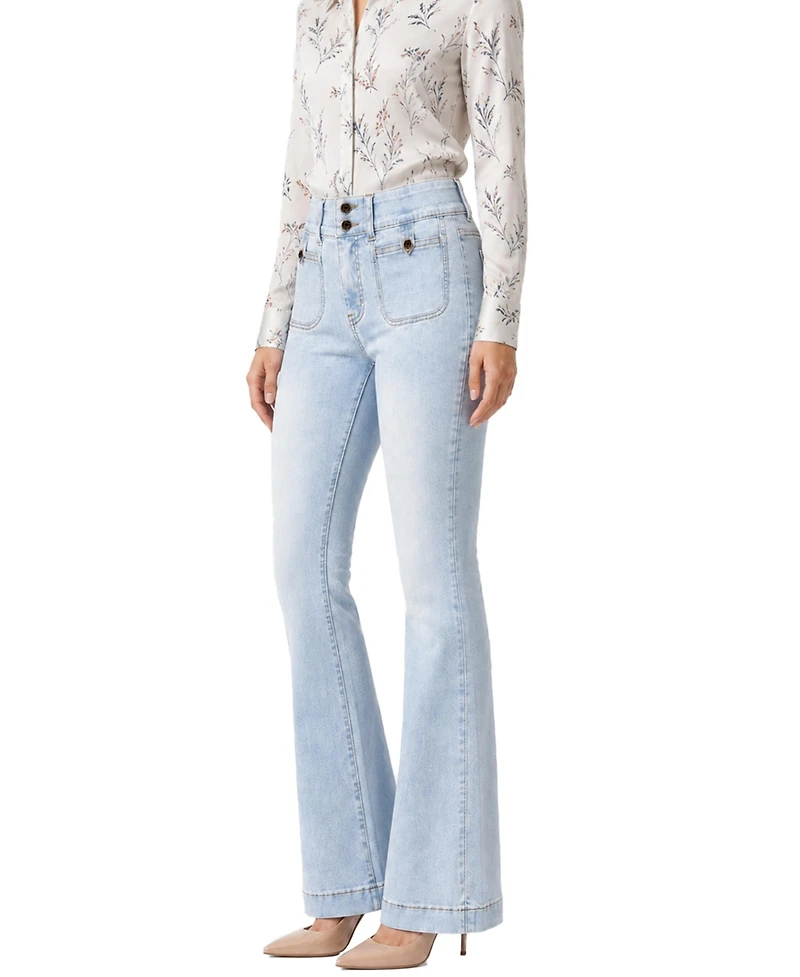 Indigo Poppy Women's High-Rise Tummy Tuck Bootcut Jeans