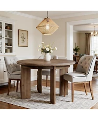 Tribesigns Dining Table for 4-6, Rustic Farmhouse Wood Kitchen Table