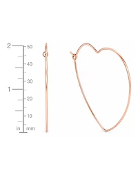 Essentials Heart Large Hoop Earrings in Rose Gold-Plate