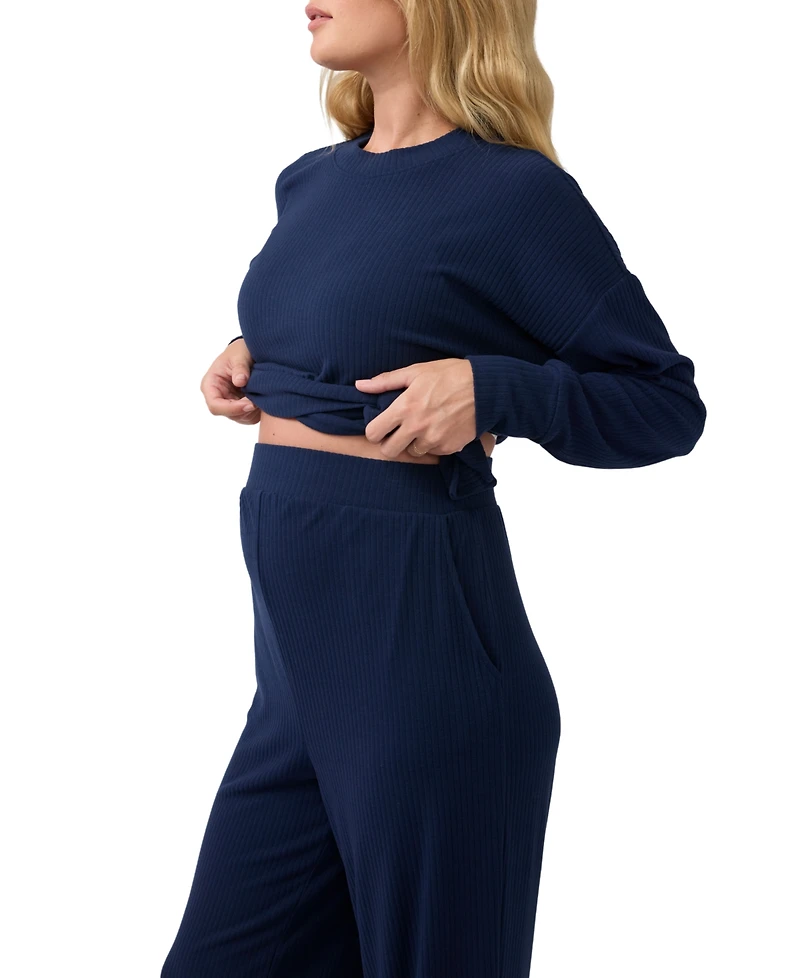 Ingrid + Isabel Maternity High-Rise Wide-Leg Pull-On Pants