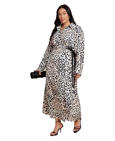 Eloquii Plus Wrap Detail Maxi Dress