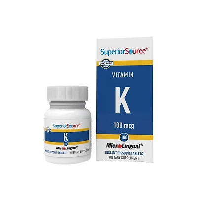 Superior Source Vitamin K 100 mcg 100 Sublingual Dissolving Tablets
