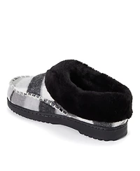 Dearfoams Women's Nyla Plaid Moc Toe Clog Slippers