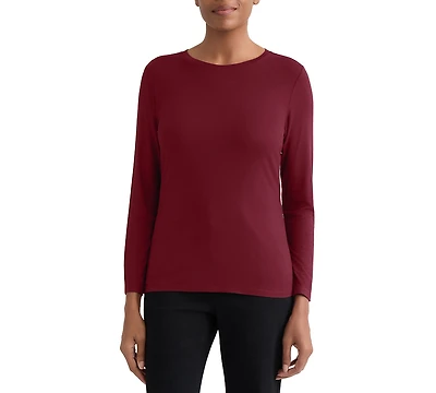 Jones New York Women's Long-Sleeve Crewneck T-Shirt