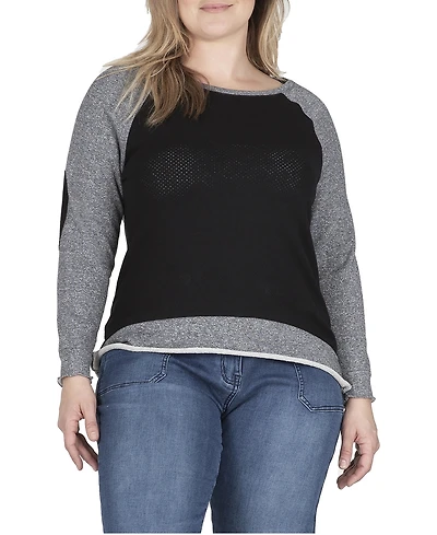 Standards & Practices Plus Neesa French Terry Raglan Sleeve Crewneck Top