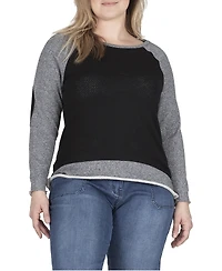 Standards & Practices Plus Neesa French Terry Raglan Sleeve Crewneck Top
