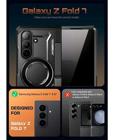 Supcase Ub Grip MagSafe Case with Built-In Privacy Screen Protector for Samsung Galaxy Z Fold7