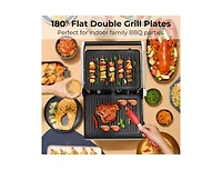 Slickblue 3 in 1 Indoor Electric Panini Press Grill with Led Display-Black