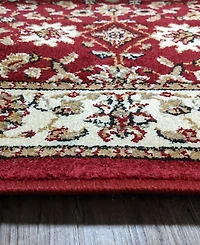 Closeout!! Km Home Pesaro Meshed Red 7'9" x 11' Area Rug