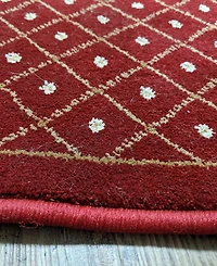 Closeout! Km Home 782/1711/Red Pesaro Red 5'5" x 7'7" Area Rug