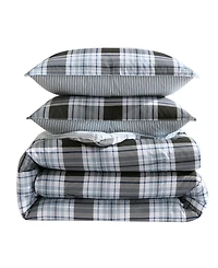 Eddie Bauer Lewis Plaid Atlantic Duvet Cover Set, King