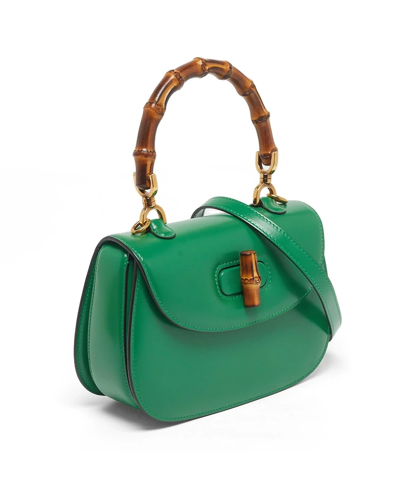 Pre-Owned Gucci Women's Bamboo 1947 Small Leather Top Handle Bag