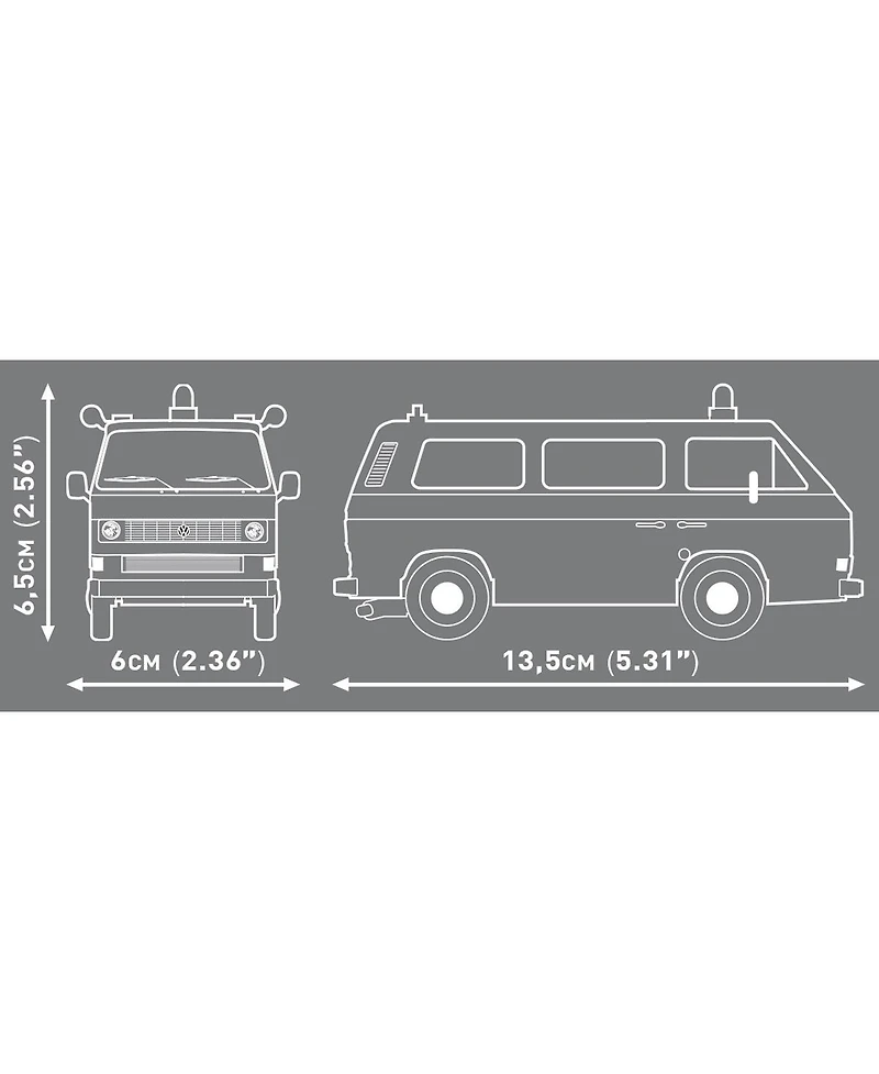Cobi Action Town Volkswagen T3 Police Bus 144-Piece Building Set, Ages 7+