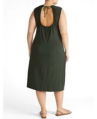 Universal Standard Plus Lila Tie-Back Liquid Jersey Dress