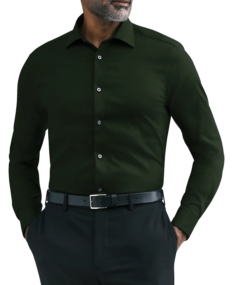 Calvin Klein Men's Performance Wrinkle Free Slim-Fit Spread-Collar Dress Shirt