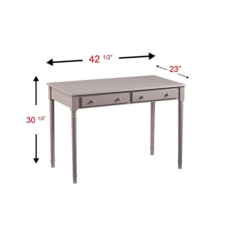 Augusta Home Janice 2-Drawer Writing Desk