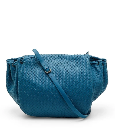 Pre-Owned Bottega Veneta Women's Intrecciato Leather Drawstring Shoulder Bag