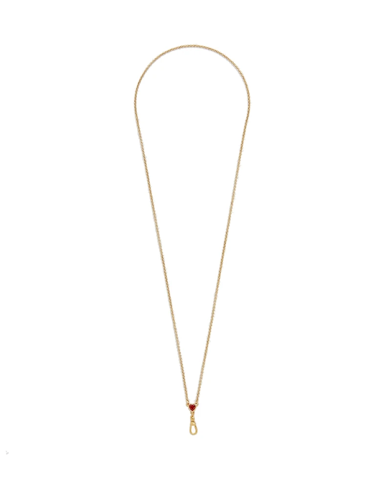 Fable England Gold Love Heart Clasp Chain Necklace