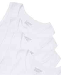 Lands' End Boys' 4-20 Ribbed Cotton Tank Tops, 4-Pack