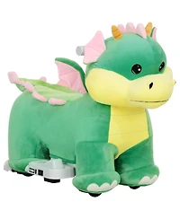 Glintex 6V Triceratops Battery-Powered Ride-On with Music, Holds 55 lbs, Ages 18-36 Months