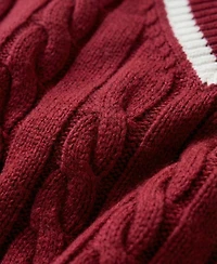 Modenaire Women's Cable-Knit V-Neck Mini Sweater Dress