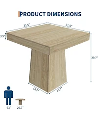 homfan Square Dining Table for 4 Kitchen and Dining Room Small Spaces