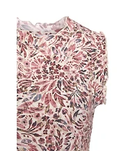 Lascana Women's Floral-Print High-Neck Crepe Dress