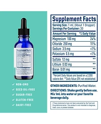 NativePath Native Minerals 7 in 1 Ionic Liquid Trace Element Complex with Magnesium Potassium Sodium Chloride 1 Fluid Ounce 30 Servings