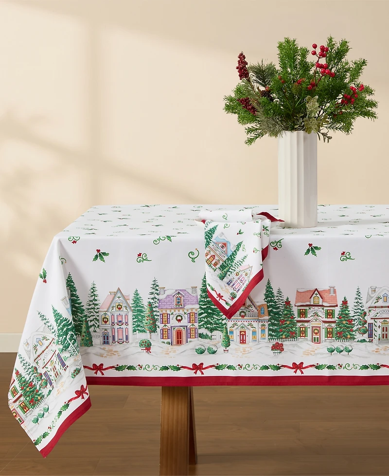 Lenox Spice Village Christmas Tablecloth