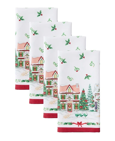 Lenox Spice Village Christmas Napkins, Set of 4