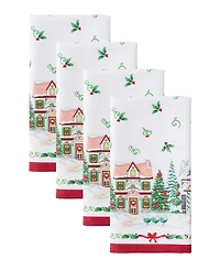 Lenox Spice Village Christmas Napkins, Set of 4