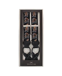 Trafalgar Men's Bengali Crouching Tiger Silk Novelty Button End Suspenders