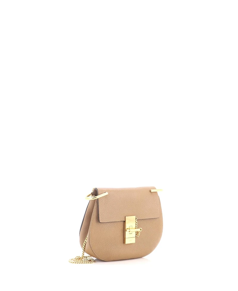 Pre-Owned Chloe Mini Drew Leather Turn-Lock Crossbody Bag