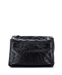 Pre-Owned Saint Laurent Large Niki Chain Flap Bag Matelasse Chevron Leather
