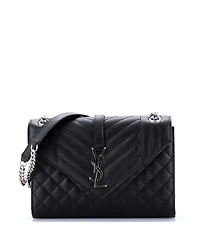 Pre-Owned Saint Laurent Medium Classic Monogram Envelope Satchel Mixed Matelasse Leather
