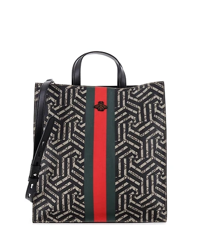 Pre-Owned Gucci Caleido Convertible Coated Canvas Laptop-Compatible Tote, 14"W x 15"H x 1.5"D