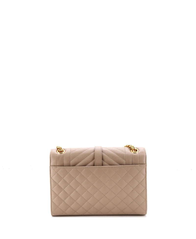 Pre-Owned Saint Laurent Medium Classic Monogram Envelope Satchel Mixed Matelasse Leather