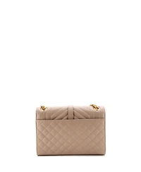Pre-Owned Saint Laurent Medium Classic Monogram Envelope Satchel Mixed Matelasse Leather